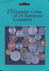 25EECSET(U-) European Coins: A Set of 25 Different Coins