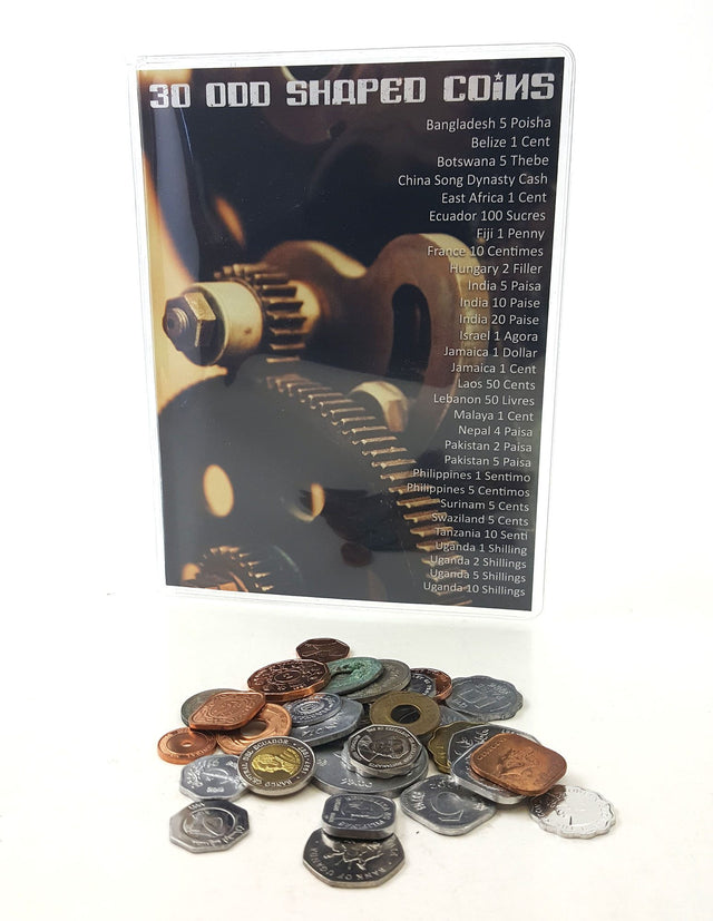 30ODDCOINSET(U) Odd Shaped Coins: A Set of 30 Different Coins from Around the World