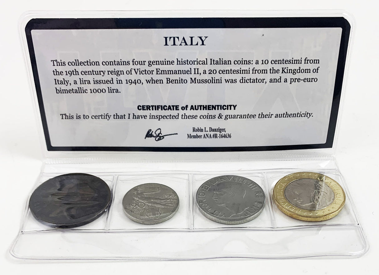 4HCMINI-ITALY Italy: Four Historical Italian Coins (mini)