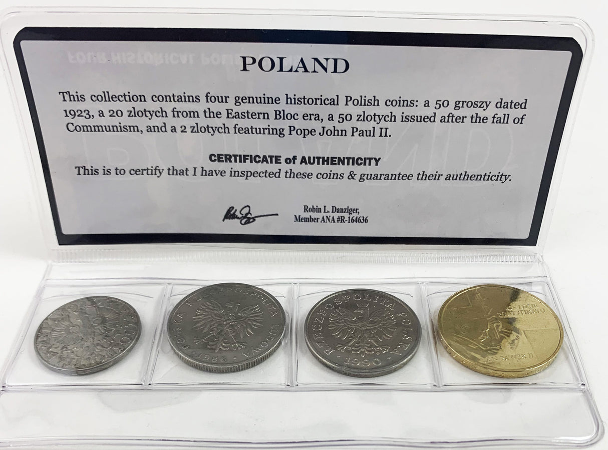 4HCMINI-POLAND Poland: Four Historical Polish Coins (mini)