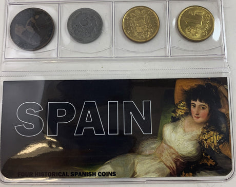 4HCMINI-SPAIN Spain: Four Historical Spanish Coins (mini)