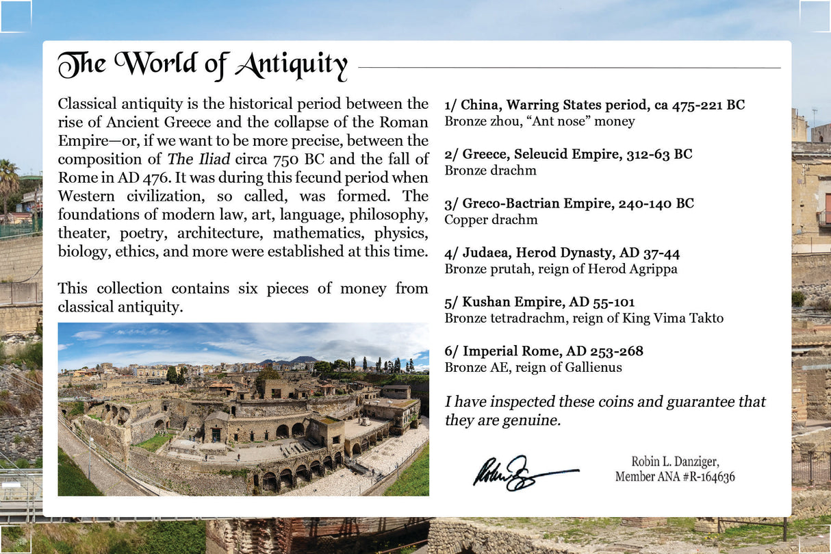 ANTIQUITY6CNBOX The World of Antiquity: Six Coins from Ancient Times