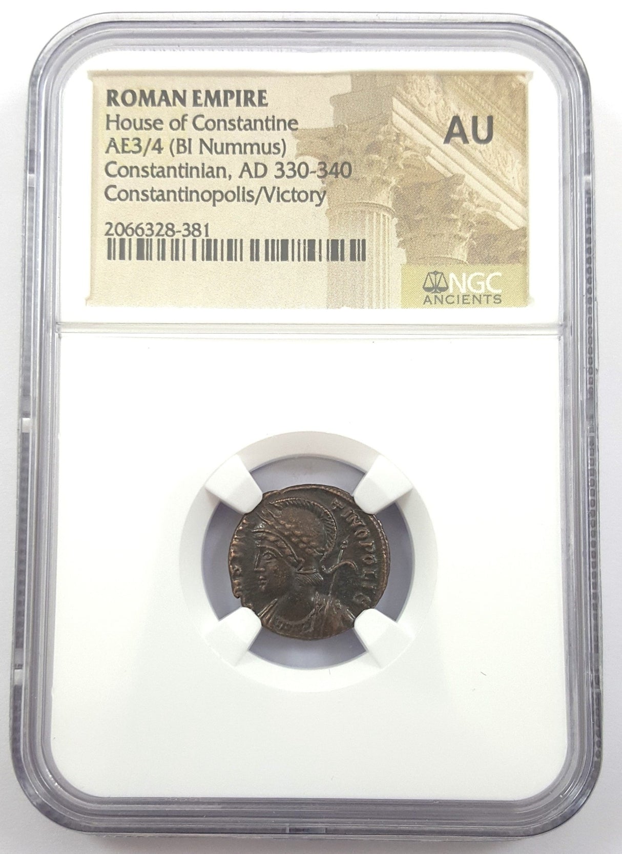 Constantinian (Constantinopolis) Roman AE (AD 330-340) NGC