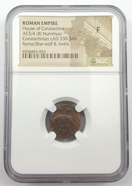 Roman Ae Of Urbs Roma (Ad 330-346) NGC