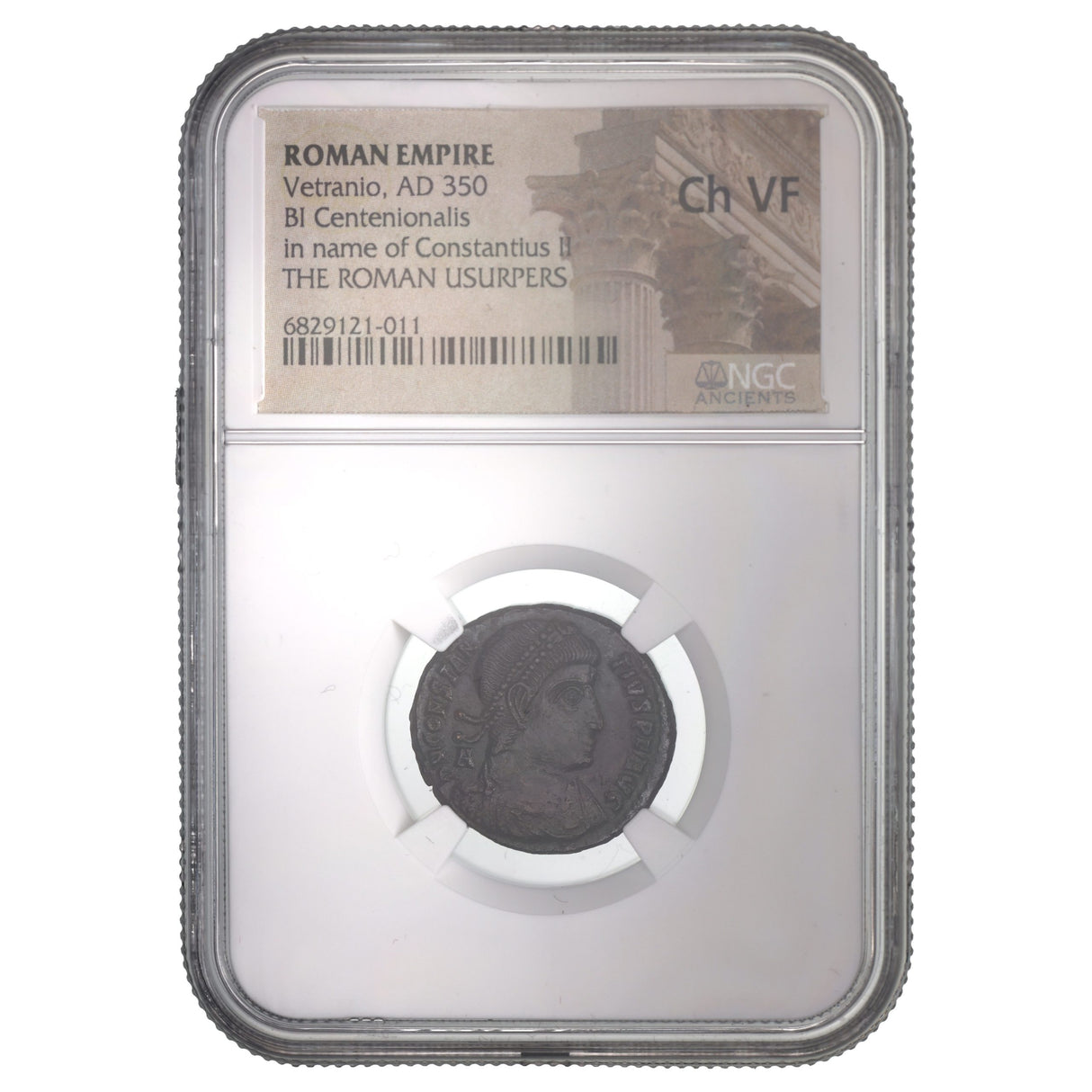 Roman Ae Of Vetranio NGC (Ad350) Issued In The Name Of Constantius Ii