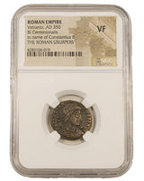 Roman Ae Of Vetranio NGC (Ad350) Issued In The Name Of Constantius Ii