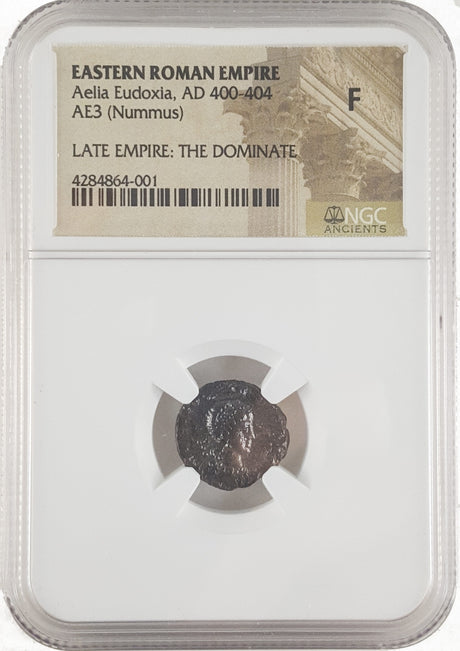 Roman Bronze Coin Of Aelia Eudoxia (401-460) NGC