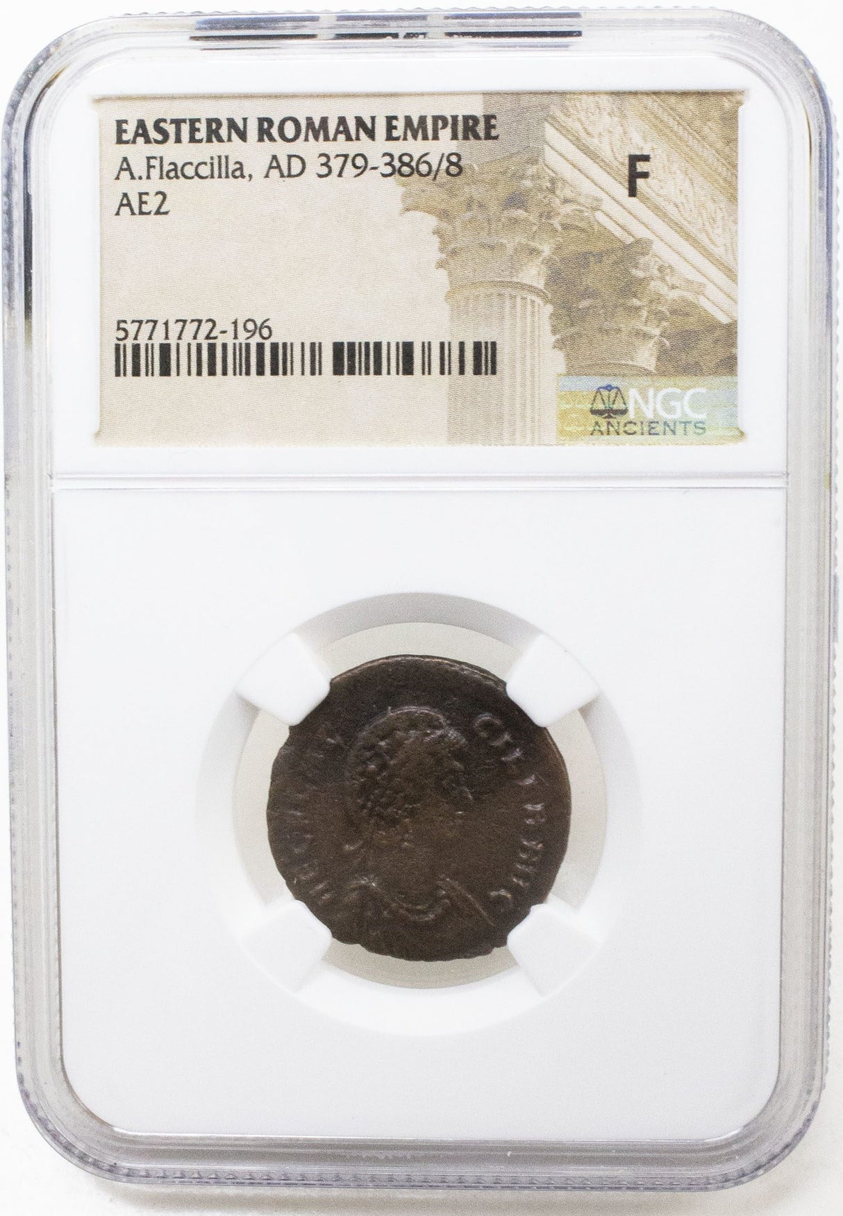 AELIAFLACILLA(AE2)NGC(F) Roman AE2 of Aelia Flacilla (AD356-386)NGC(F)