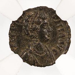 AELIAFLACILLA(AE4)NGC(XF) Roman AE4 of Aelia Flacilla (AD356-386)NGC(XF)