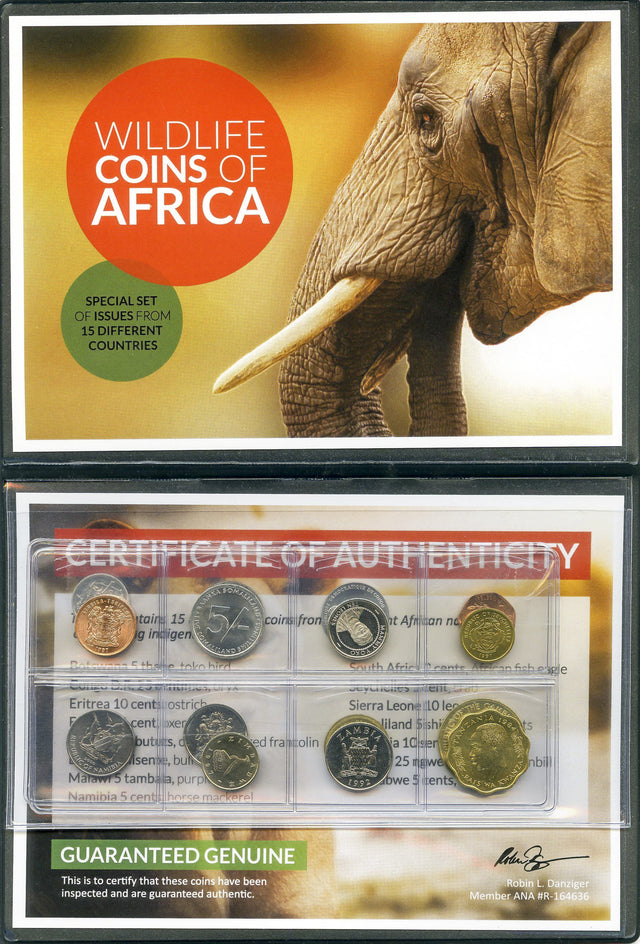 AFRICAN15CNALB(U) Wildlife Coins of Africa: Legal Tender of 15 Different African Nations (Album)