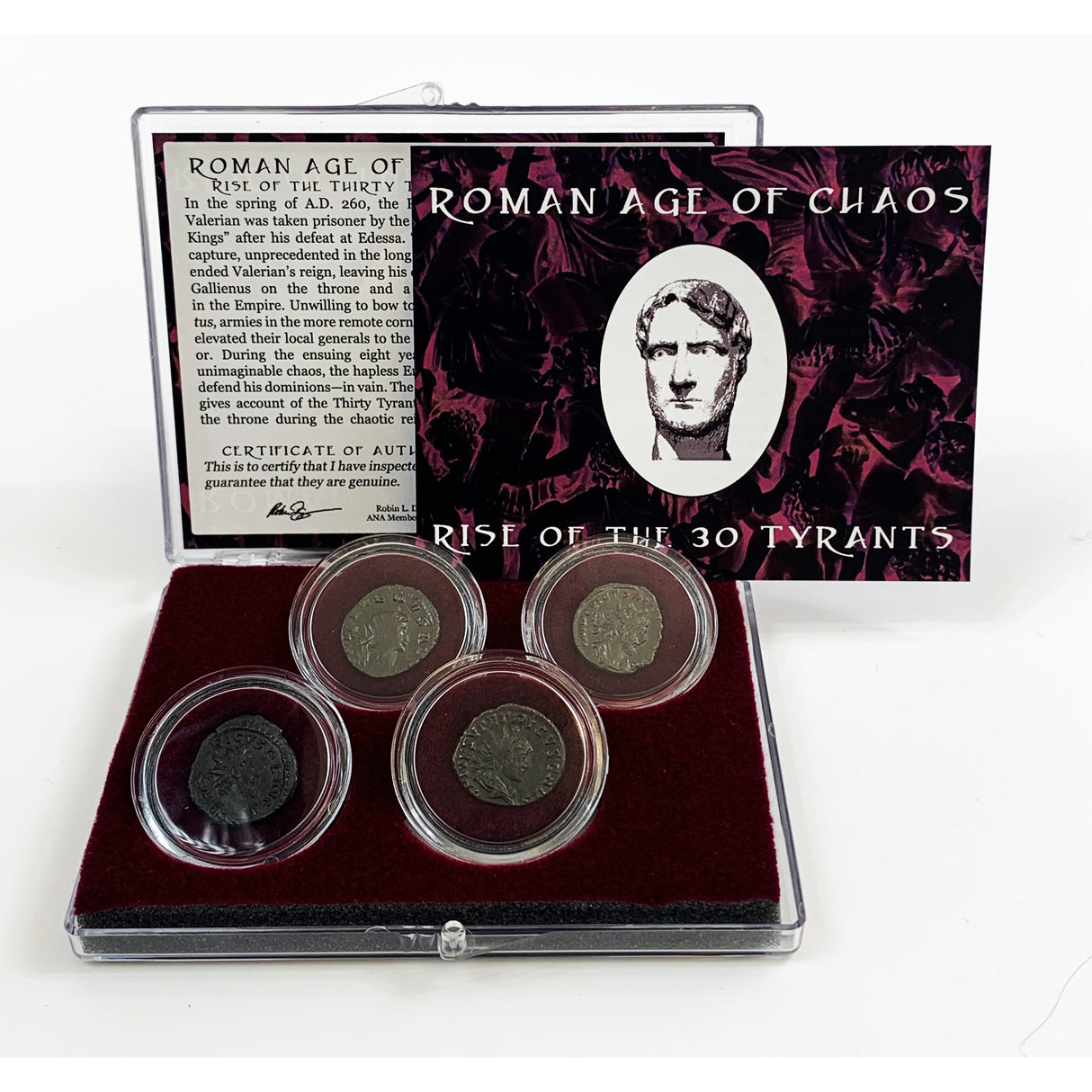 AGEOFCHAOS-CLRBOX Roman Age of Chaos: Rise of the Thirty Tyrants (Four-Coin Clear Box Set)