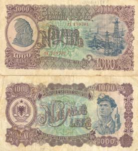 Albania P27A(VG-F) 1,000 Leke