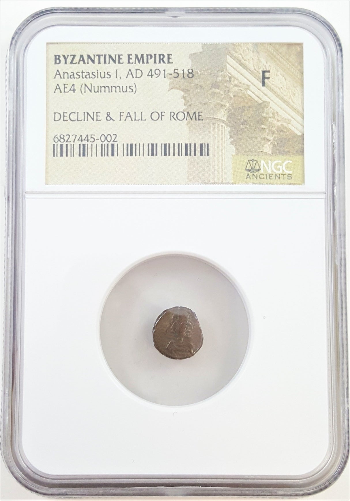 Anastasius(Ae4)Ngc(F) Roman Bronze Ae4 Of Anastasius Ngc(F)