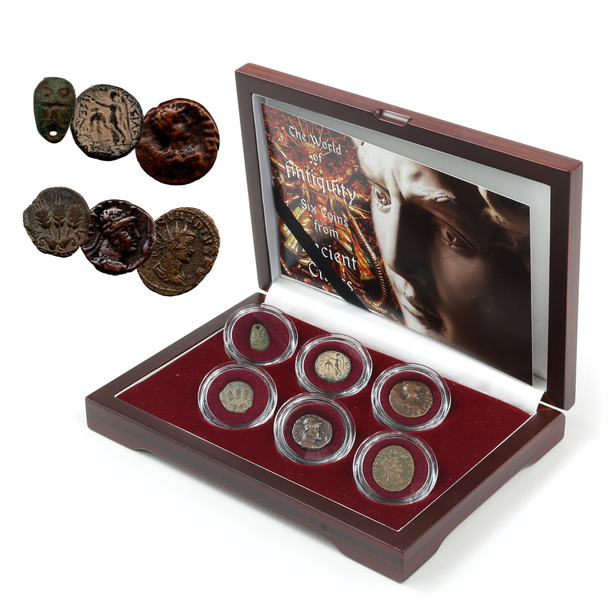 ANTIQUITY6CNBOX The World of Antiquity: Six Coins from Ancient Times