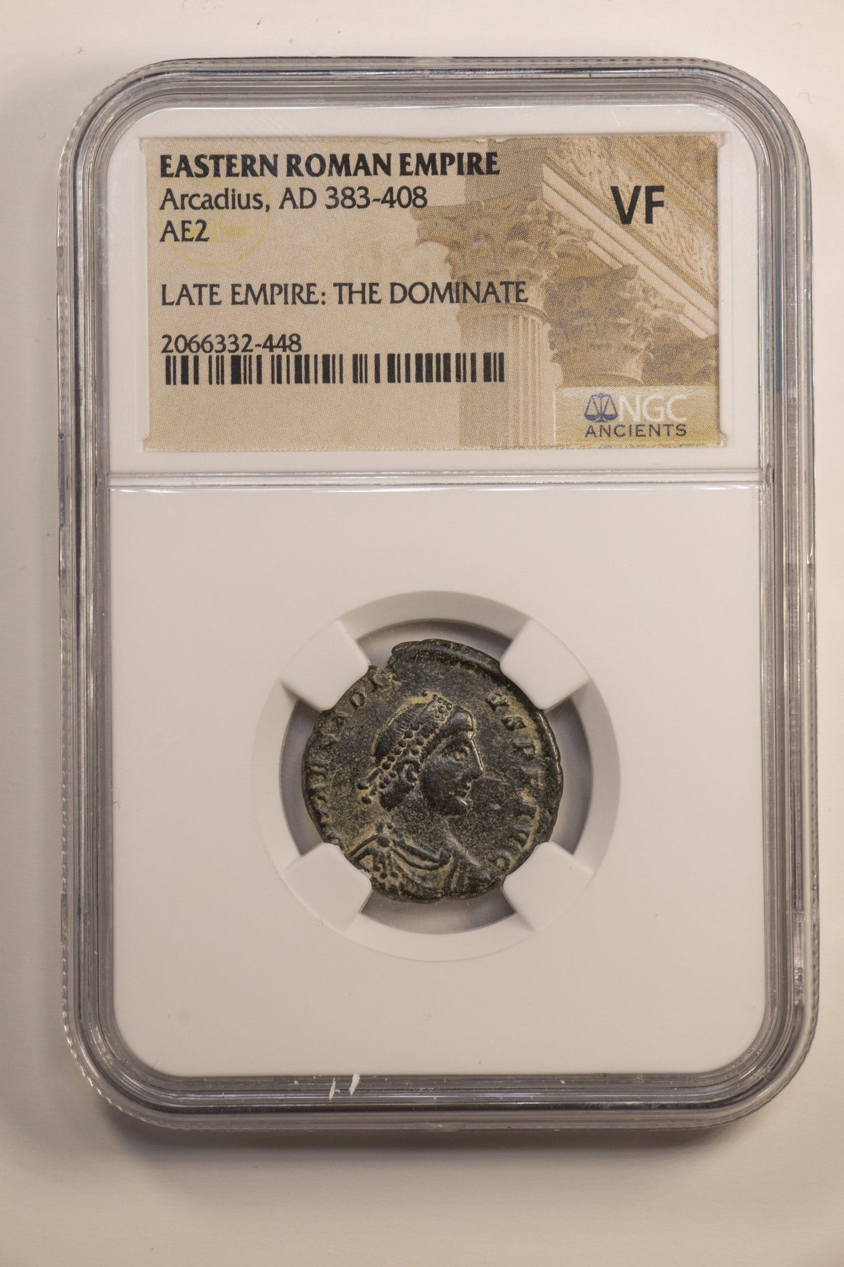 ARCADIUS(AE2)NGC(VF) Roman AE2 of Arcadius (AD383-408) NGC(VF)