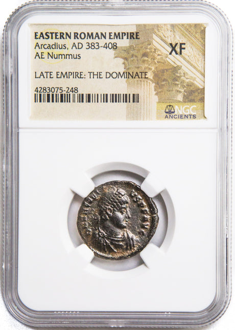 ARCADIUS(AE2)NGC(XF) Roman AE2 of Arcadius (AD383-408) NGC(XF)