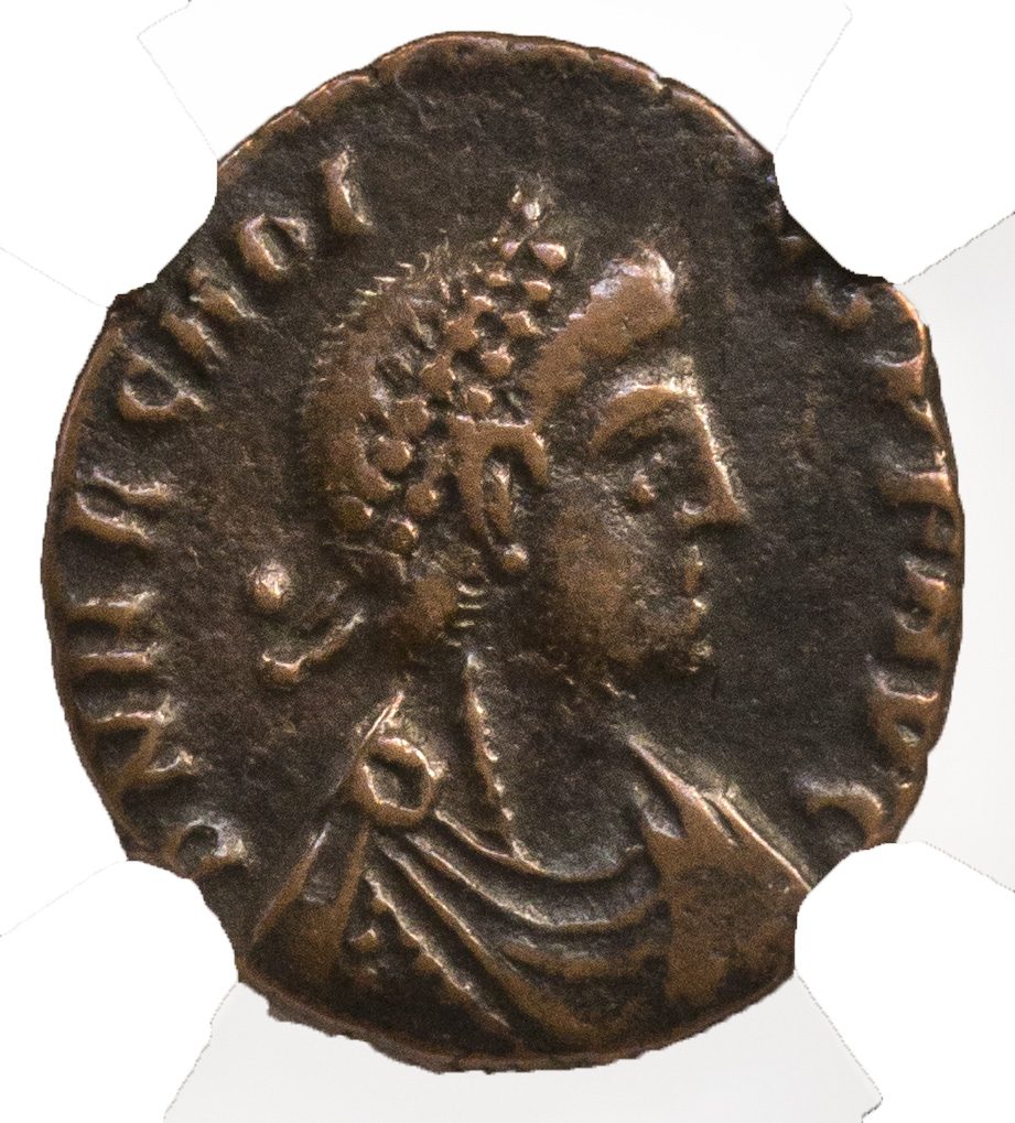 ARCADIUS(AE3)NGC(VF) Roman AE3 of Arcadius (AD383-408) NGC(VF)