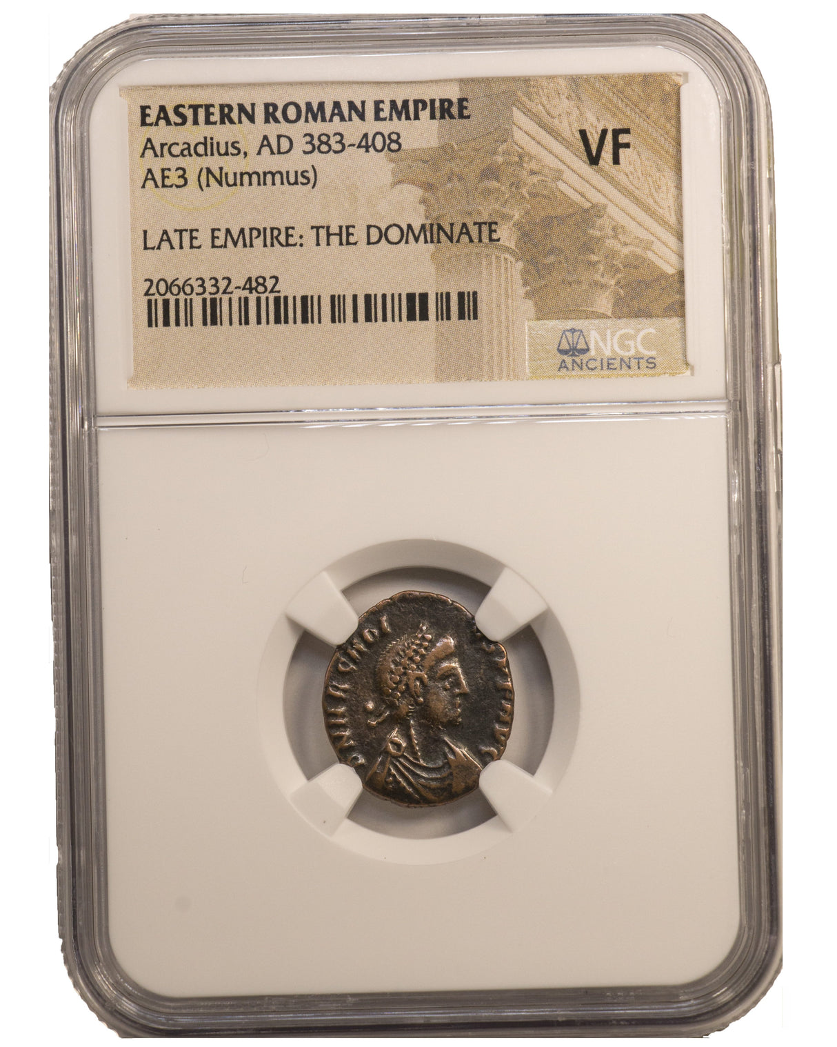 ARCADIUS(AE3)NGC(VF) Roman AE3 of Arcadius (AD383-408) NGC(VF)