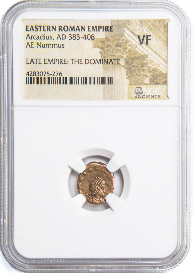 ARCADIUS(AE4)NGC(VF) Roman AE4 of Arcadius (AD383-408) NGC(VF)