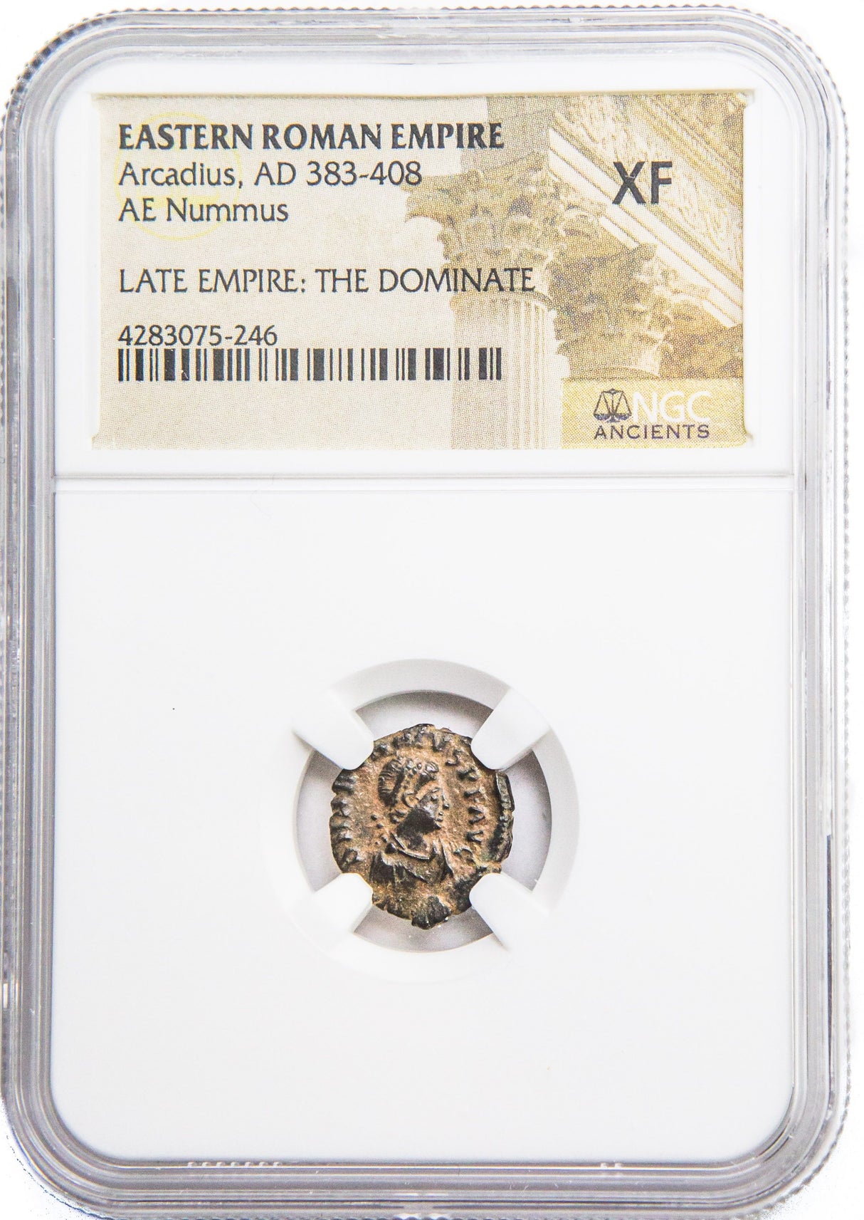 ARCADIUS(AE4)NGC(XF) Roman AE4 of Arcadius (AD383-408) NGC(XF)