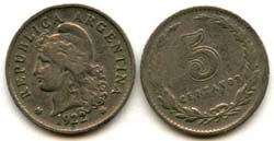 Argentina KM34(VG-F) 5 Centavos