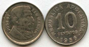 Argentina KM51(VF) 10 Centavos