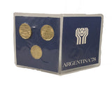 ARGEKM75-76-77(soccer) Argentina 20,50,100 Peso Soccer Set (Mini Album)(U)