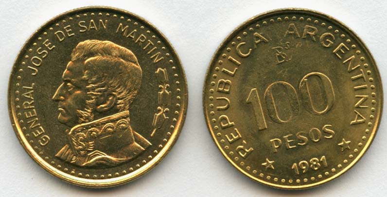 Argentina KM85(U) 100 Pesos