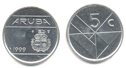 Aruba KM1(U) 5 Cents