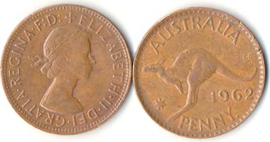 Australia KM56(VF) 1 Penny (Kangaroo)