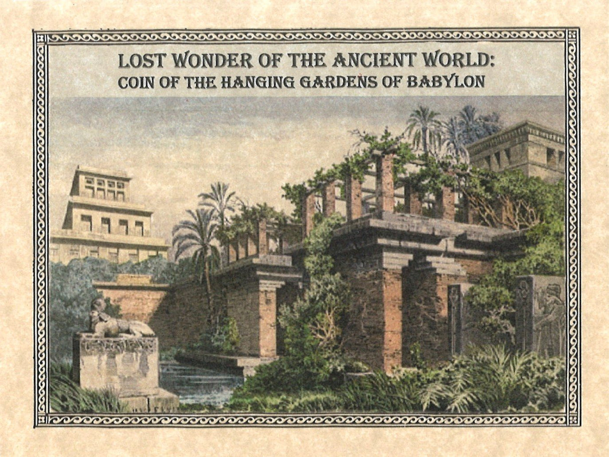 Lost Wonder of the Ancient World Coin of the Hanging Gardens of Babylon (Clear Box)