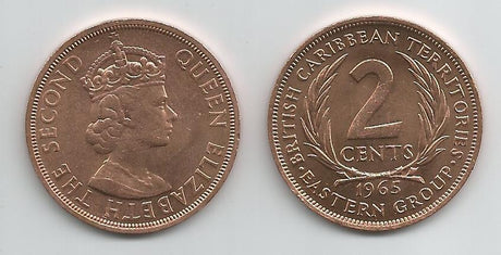 British East Caribbean KM3(U) 2 Cents