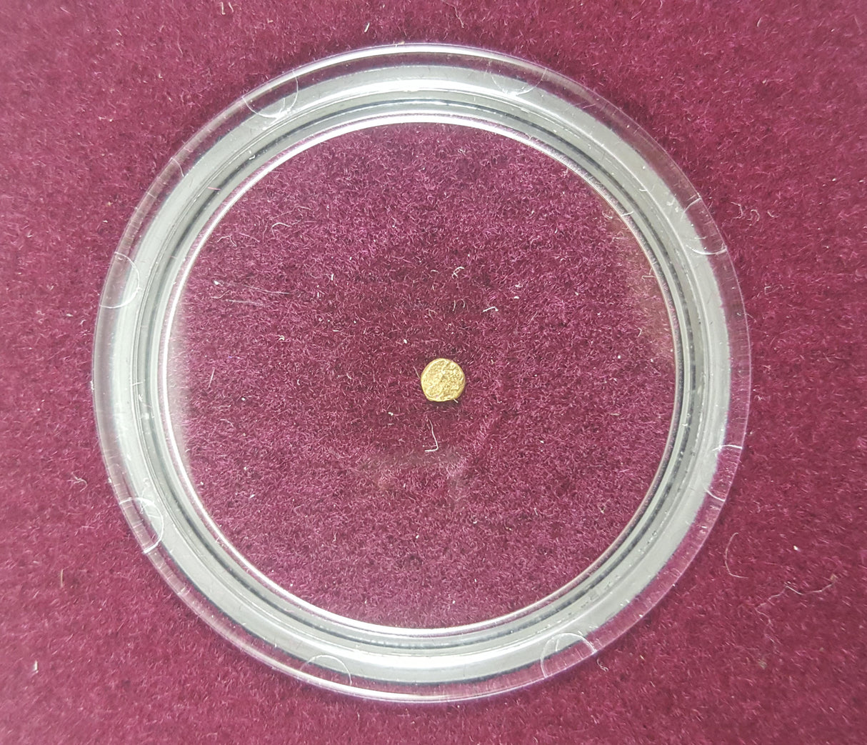 BELE-CLRBOX World's Smallest Gold Coin: Bele of Vijayanagara (Clear Box)