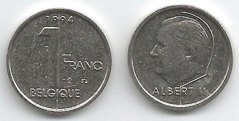 Belgium KM188(U) 1 Franc