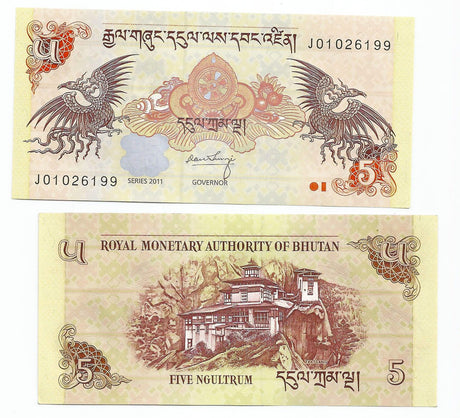 Bhutan P28b(U) 5 Ngultrum