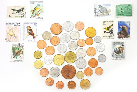 Bird Coins of the World:  A Set of 33 Coins and 10 Stamps (BIRDCOINSET(U))