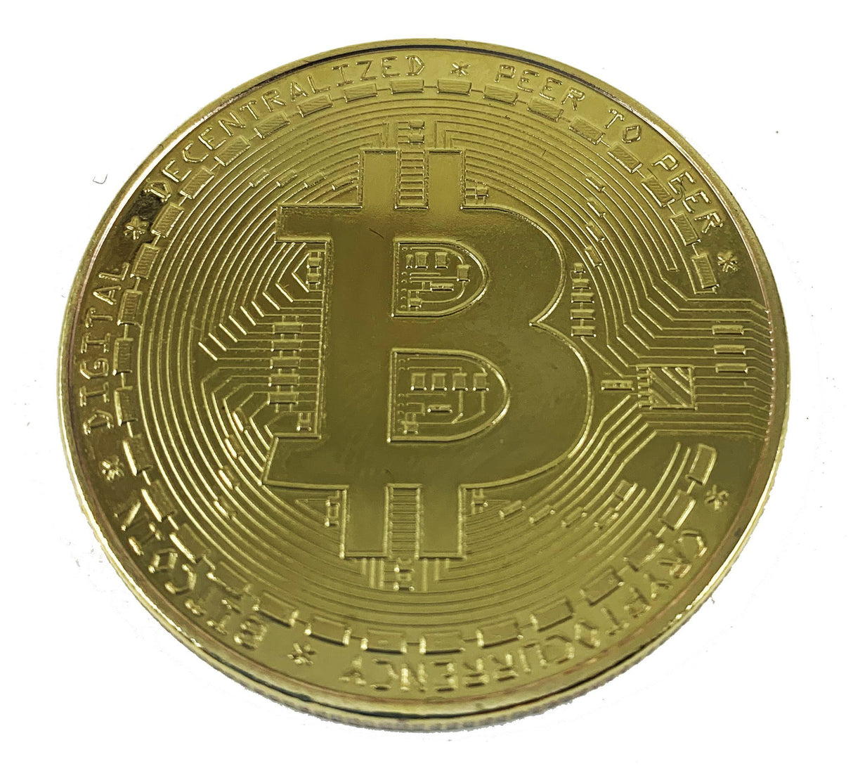 Gold-Plated Bitcoin Token (Black Box)