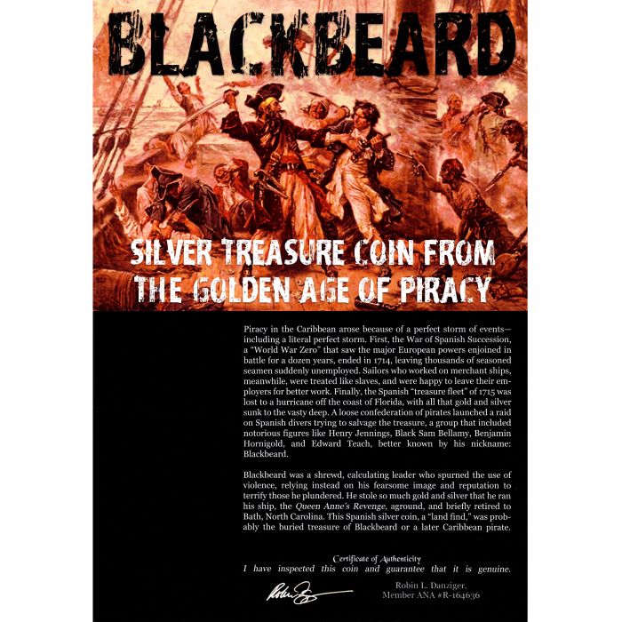 BLACKBEARDALB-HALF Blackbeard: Silver Treasure Coin from the Golden Age of Piracy (album) (half real)