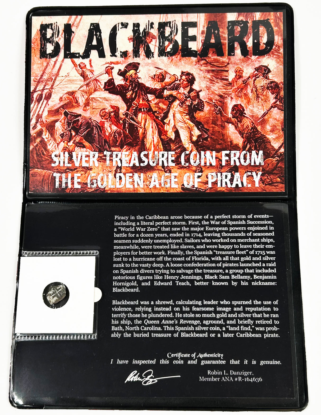 BLACKBEARDALB-HALF Blackbeard: Silver Treasure Coin from the Golden Age of Piracy (album) (half real)