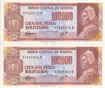 Bolivia P171ERROR2(U) 10 Centavos on back at left and right