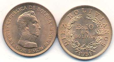 Bolivia KM186(U) 10 Bolivianos