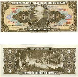 Brazil P158(U) 5 Cruzeiros