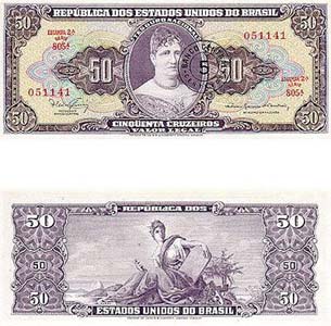 Brazil P184a(U) 5C / 50 Cruzeiros