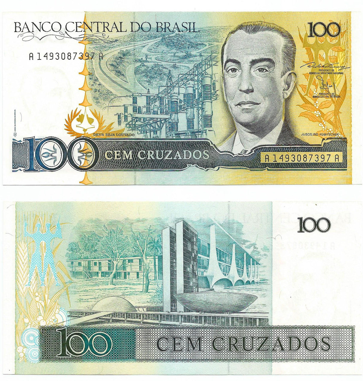 Brazil P211(U) 100 Cruzados