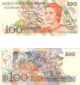 Brazil P220(U) 100 Cruzados Novas