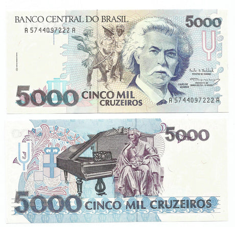 Brazil P232(U) 5,000 Cruzeiros