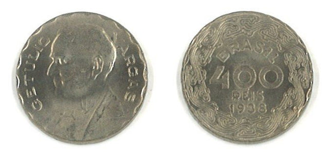 Brazil KM547(U) 400 Reis - 1938