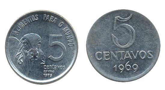 Brazil KM577.2(VF) 5 Centavos