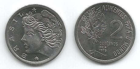 Brazil KM586(U) 2 Centavos