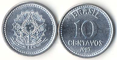 Brazil KM602(U) 10 Centavos